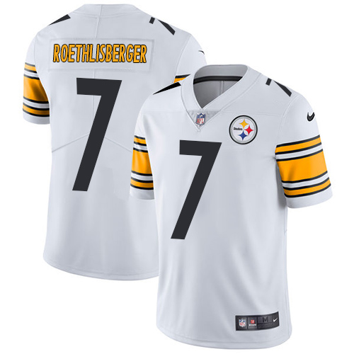 2019 Men Pittsburgh Steelers 7 Roethlisberger white Nike Vapor Untouchable Limited NFL Jersey